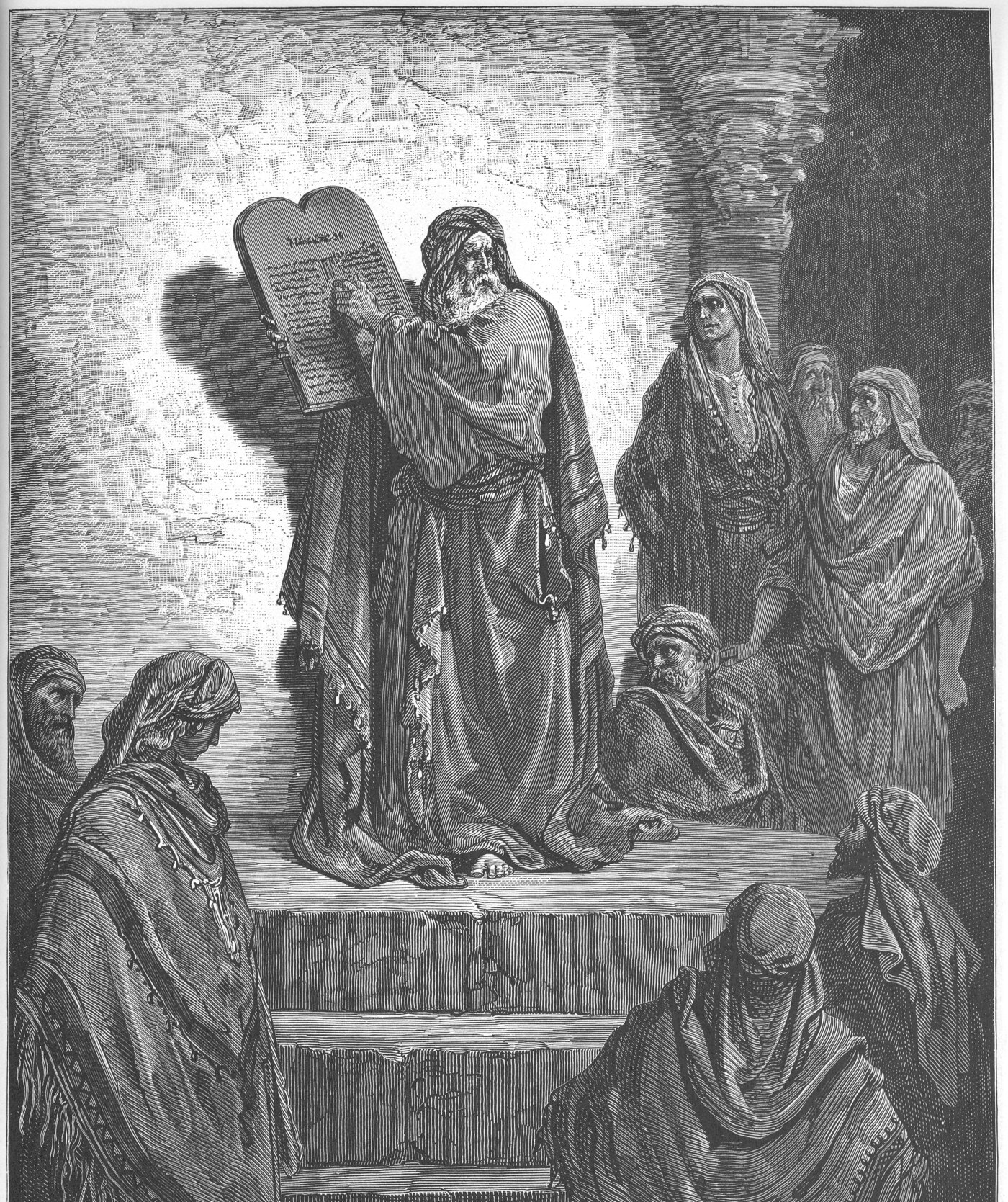 Ezra reading the Law in the hearing of the people — Gustave Doré
